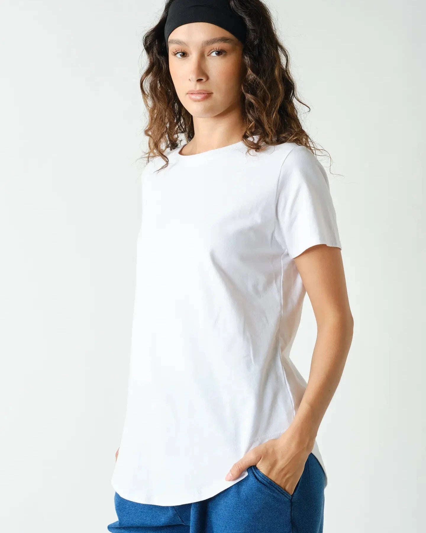 White Soft Curve Pima Cotton Tee