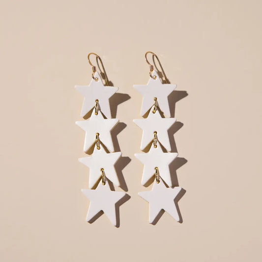 White Shimmer Izzy - Nickel & Suede