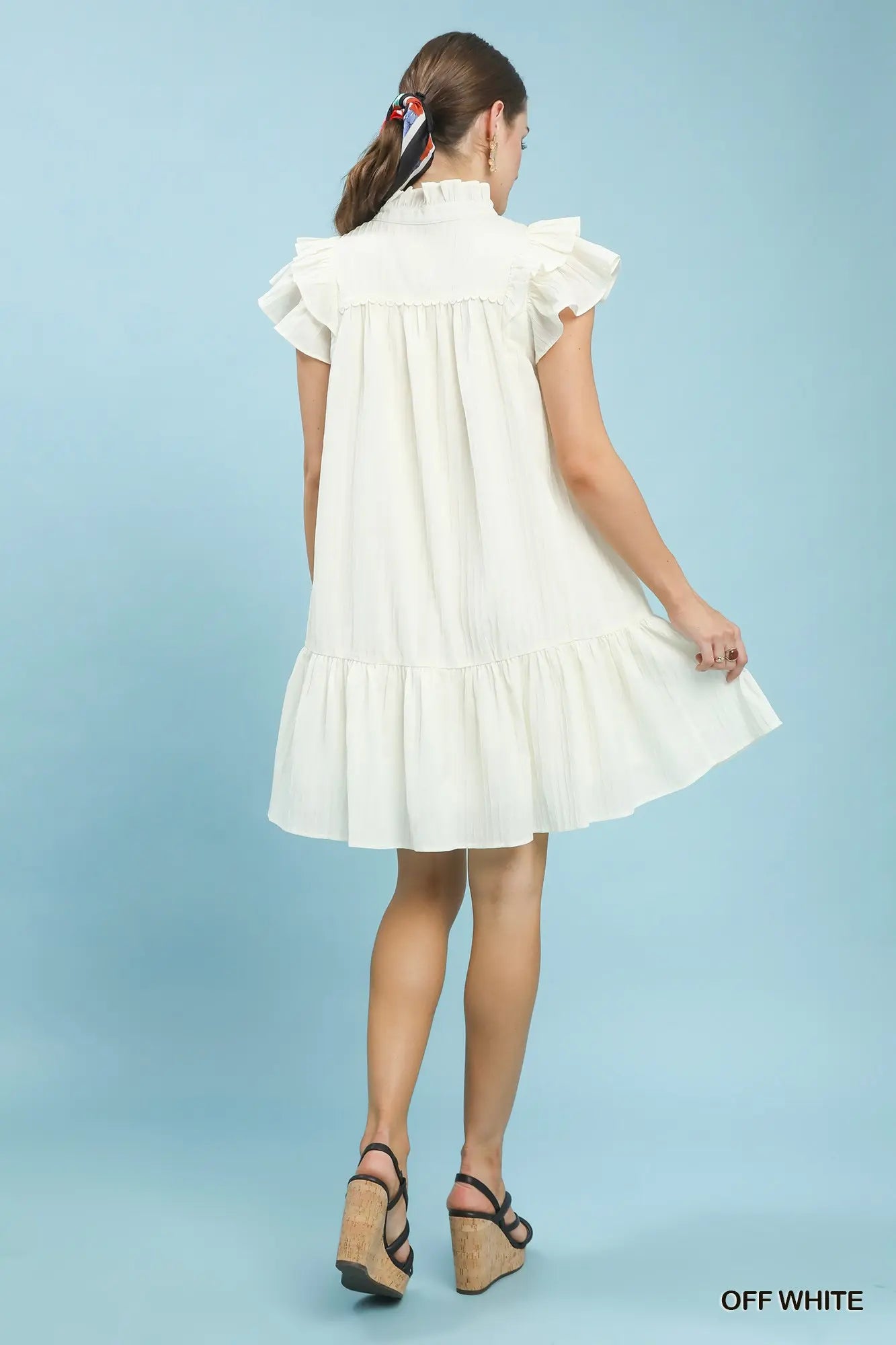 The Sofia Flutter Sleeve Tiered Dress