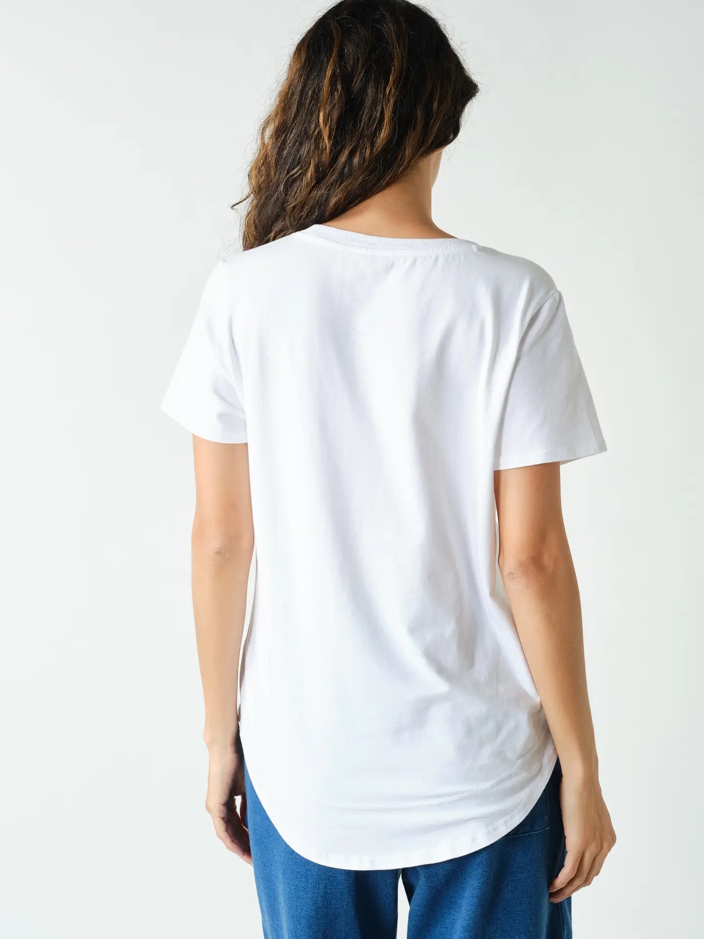 White Soft Curve Pima Cotton Tee
