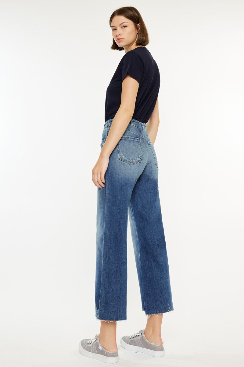 KanCan High Rise Cropped Wide Leg