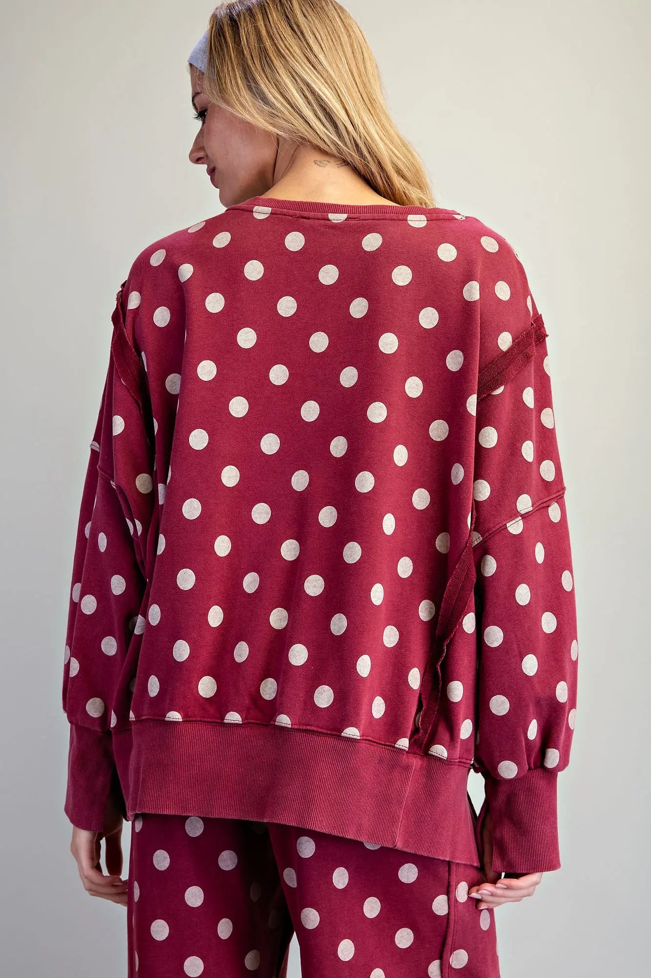 Wine Polka Dot Sweatshirt