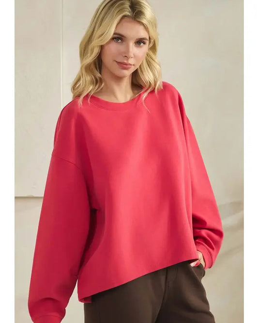 Winter Berry Modal Loose Pullover