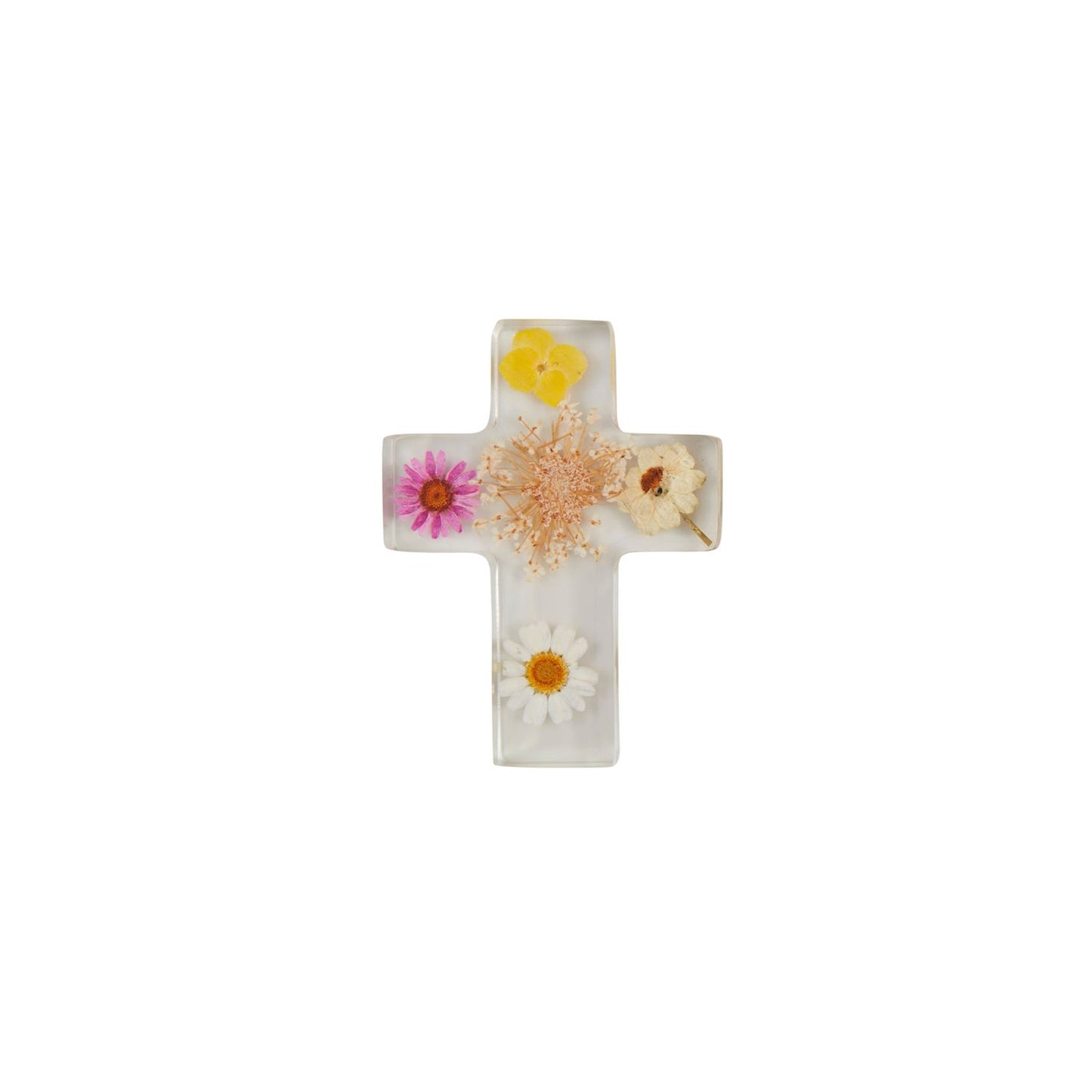 Mud Pie Dried Flower acrylic Cross