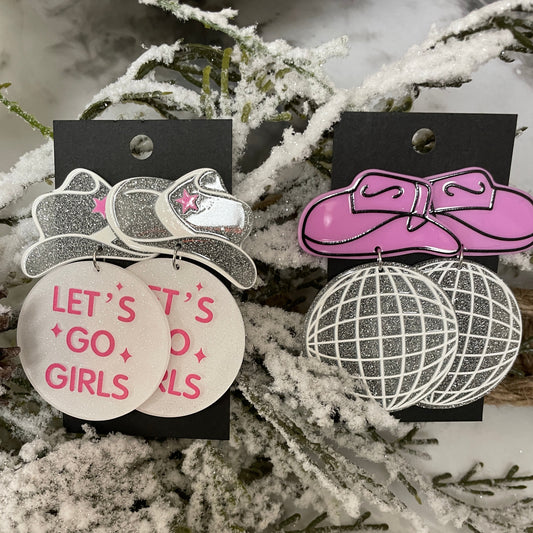 Let’s Go girls- disco earrings