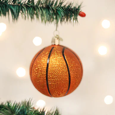 Old world basketball ornament