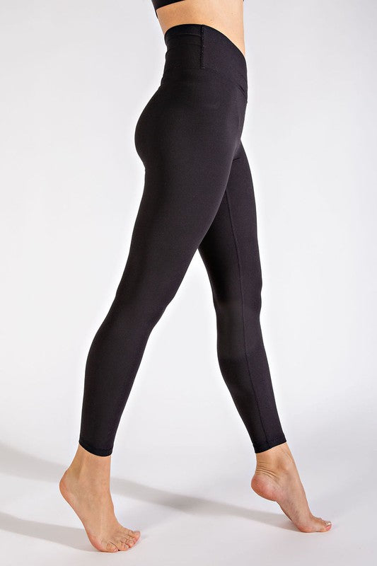 Black V Waist full length leggings butter soft