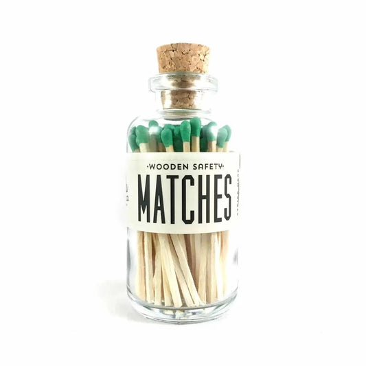 Mini Apothecary Vintage Green Matches