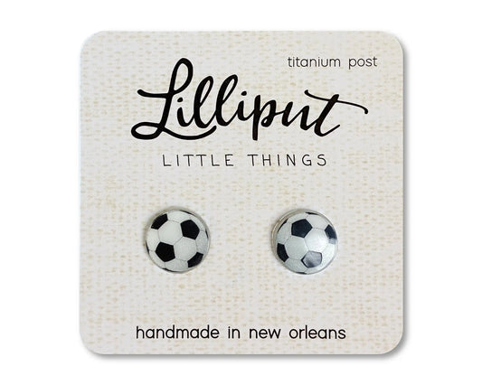 Little Soccer Earrings