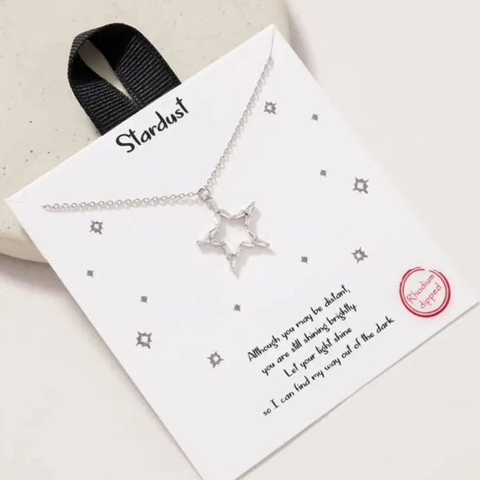 Stardust silver necklace