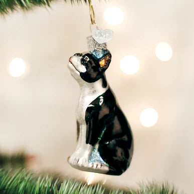 Old World Boston Terrier Ornament